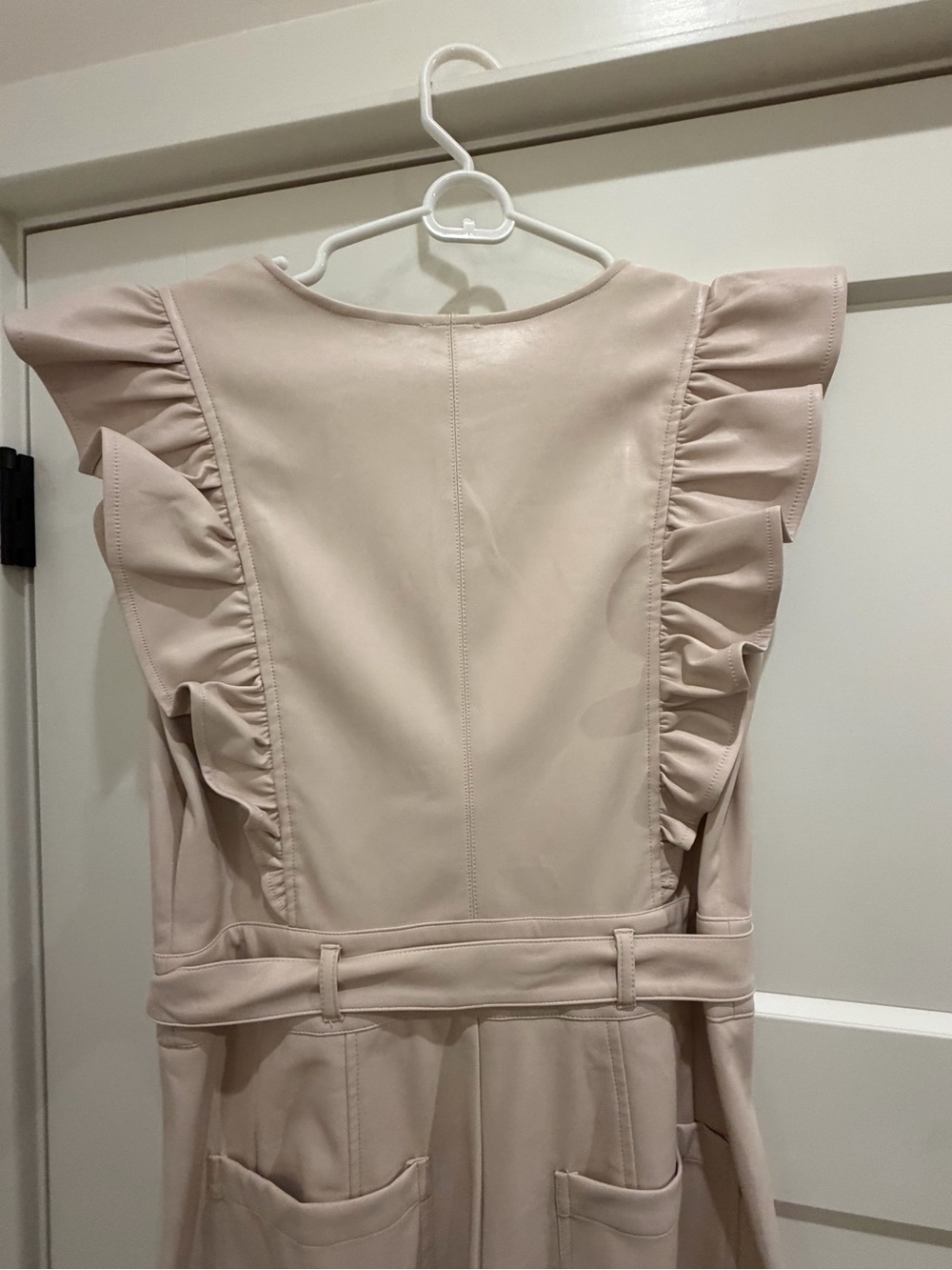 Fate Beige Ruffle-Sleeve Jumpsuit - Picture 6 of 6